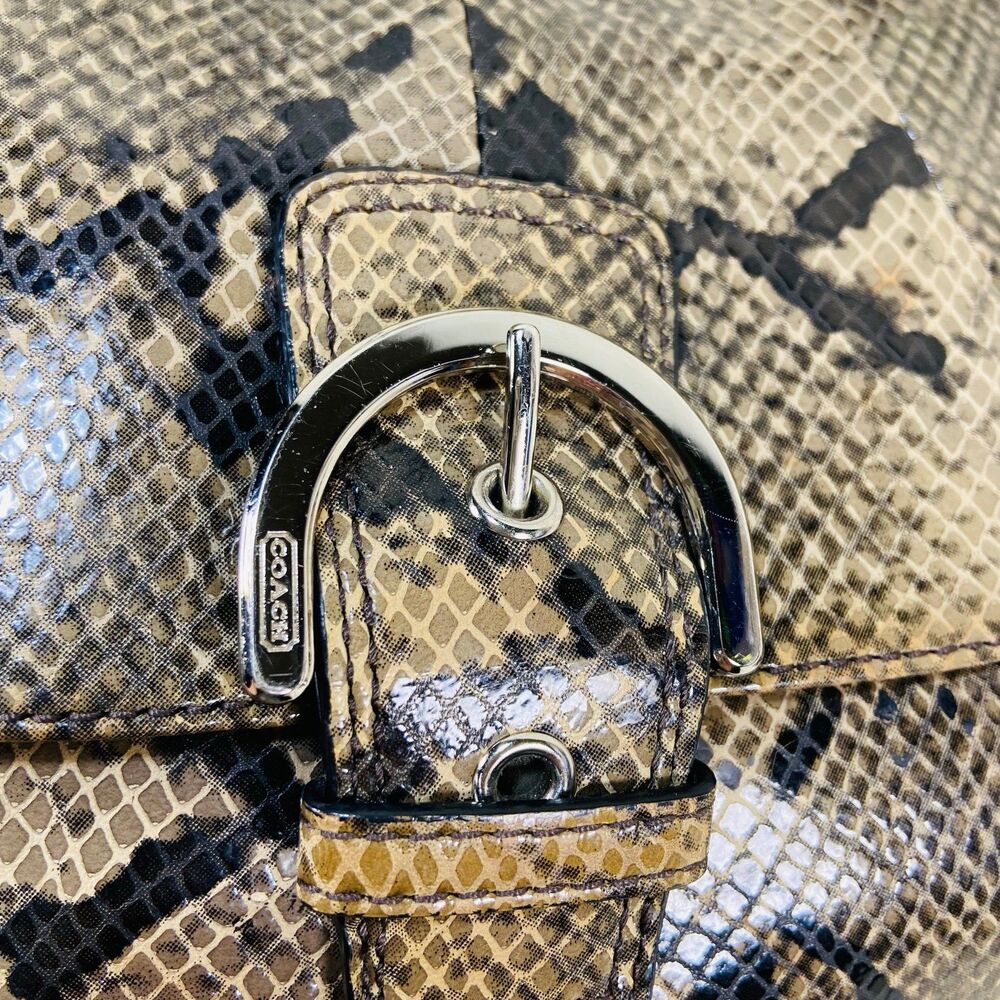 Coach Soho python embossed leather mini crossbody… - image 5